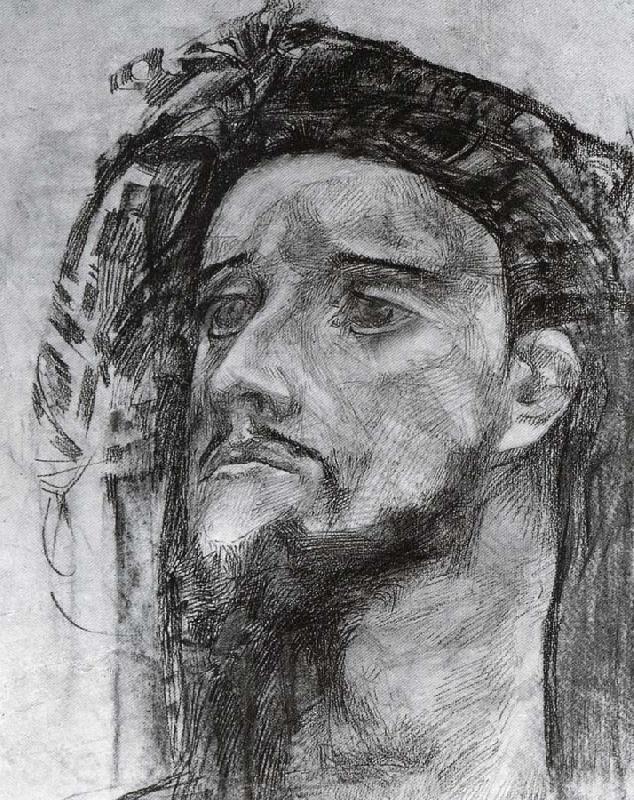Mikhail Vrubel Head of a prophet Norge oil painting art